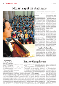 Mozart rappt im Stadthaus - Jugendmusikschule Winterthur und