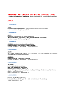 Veranstaltungsübersicht Highlights 2013 - Zwickau