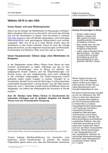 Wahlen 2016 in den USA - Deutsche Asset Management