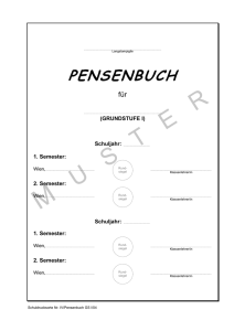 Muster eines Pensenbuches für die Grundstufe I