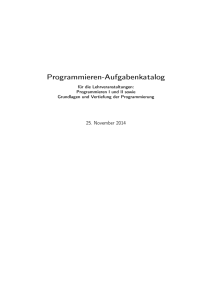 Programmieren-Aufgabenkatalog