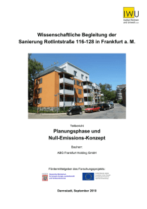 Teilbericht `Planungsphase und Null-Emissions