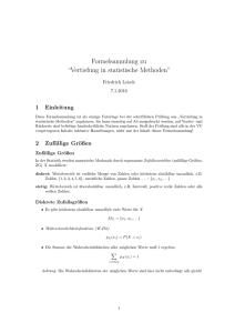 Formelsammlung für die Prüfung Vertiefung