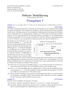 Übungsblatt 7 - Theorie komplexer Systeme - Goethe