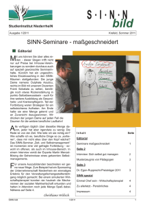 SINNBild-Ausgabe 1-2011 - StudienInstitut NiederrheiN