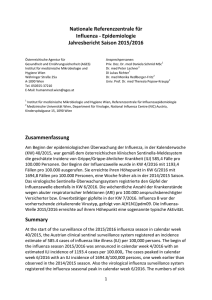 Jahresbericht Influenza 2015/2016