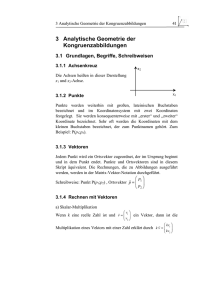 3 Analytische Geometrie der Kongruenzabbildungen