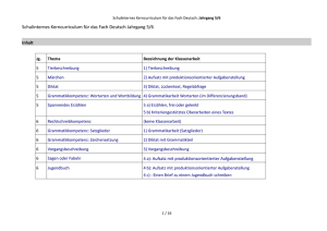 Schulinternes Kerncurriculum für das Fach Deutsch Jahrgang 5/6