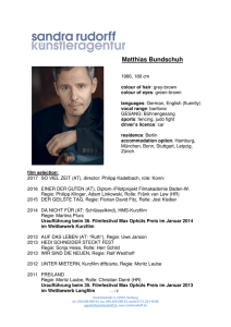 Matthias Bundschuh - Sandra Rudorff Künstleragentur