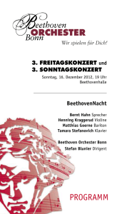 PROGRAMM - Beethoven Orchester Bonn