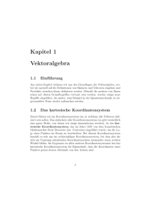 Kapitel 1 Vektoralgebra