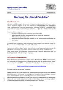 Merkblatt Werbung Biozid-Produkte