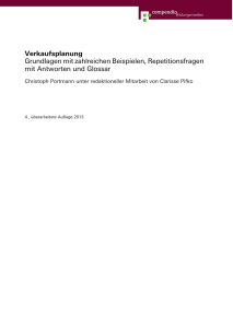 Verkaufsplanung - Compendio Bildungsmedien