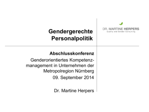 Präsentation Gendergerechte Personalpolitik