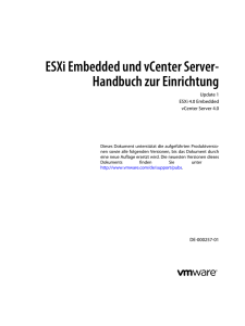 Handbuch zur Einrichtung für ESXi Embedded und