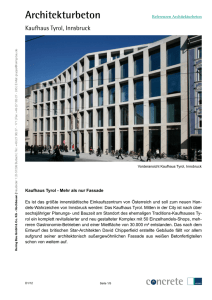 Architekturbeton Fassaden - Kaufhaus Tyrol