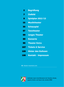 2 Begrüßung 7 Zielbild 8 Spielplan 2012 / 13 13