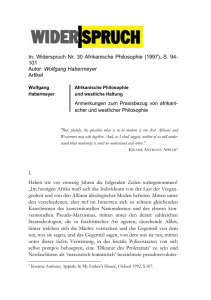 In: Widerspruch Nr. 30 Afrikanische Philosophie (1997), S. 94