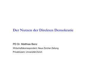 Präsentation Direkte Demokratie von PD Dr . Matthias