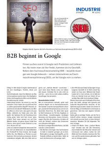 B2B beginnt in Google
