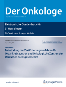 Der Onkologe - Deutsche Krebsgesellschaft