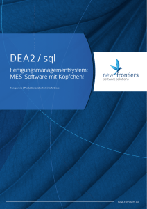 DEA2 / sql - new frontiers Software GmbH