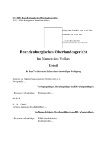 6 U 38/04 Brandenburgisches Oberlandesgericht