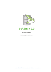 bcAdmin 2.0 - ecoObs GmbH