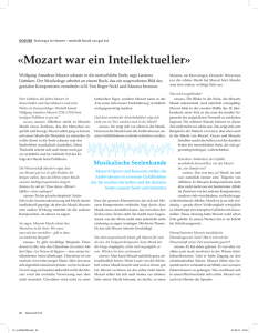 Mozart war ein Intellektueller - UZH