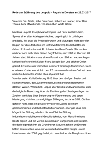 Rede zur Eröffnung des Leopold – Regals in Dorsten am 26.03