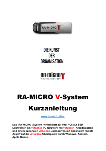 RA-MICRO V-System Kurzanleitung