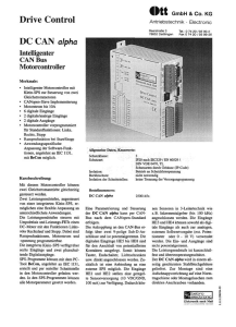 Intelligenter CAN Bus Motorcontroller