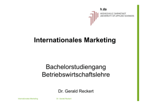 BWL Internationales Marketing WS 2016