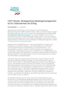 CWT-Studie: Strategisches Meetingsmanagement ist für