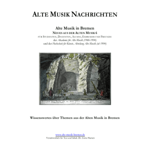 alte musik nachrichten - Akademie für Alte Musik Bremen