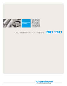 Creditreform Kundenreport 2012 / 2013