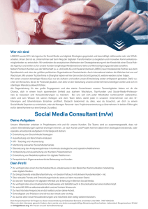 Social Media Consultant (m/w)