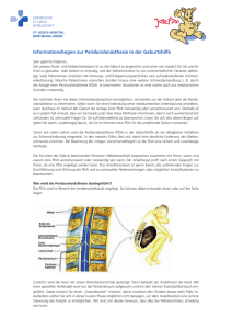 Information zur Periduralan&auml;sthesie