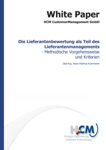 Whitepaper Lieferantenbewertung