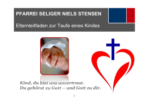 Elternleitpfaden zur Taufe - Katholische Pfarrei Seliger Niels Stensen