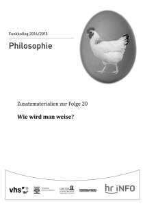 Wie wird man weise? - Funkkolleg Philosophie