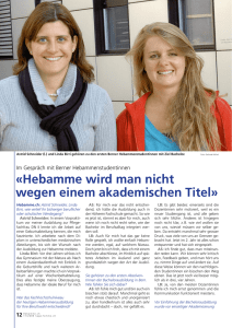 &laquo;Hebamme wird man nicht wegen einem akademischen Titel&raquo;