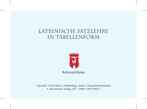 Lateinische Satzlehre in tabellenForm