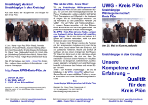 UWG - Kreis Plön Unsere Kompetenz und Erfahrung – Qualität für