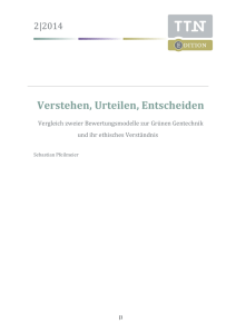 Grüne Gentechnik als Herausforderung für die Ethik