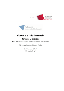 Vorkurs / Mathematik finale Version