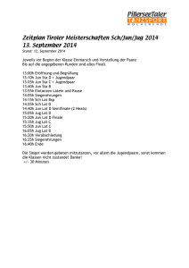 Zeitplan Tiroler Meisterschaften Sch/Jun/Jug 2014
