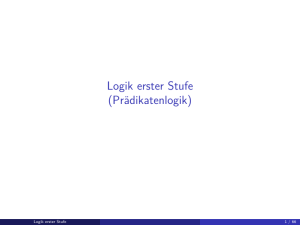 Logik erster Stufe (Prädikatenlogik)