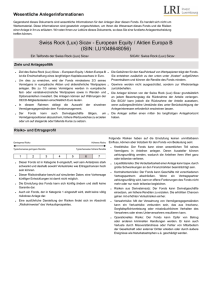 Swiss Rock (Lux) Sicav - European Equity / Aktien Europa B (ISIN