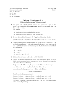 Höhere Mathematik 1 - M10 - Technische Universität München